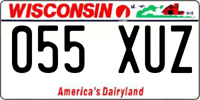 WI license plate 055XUZ