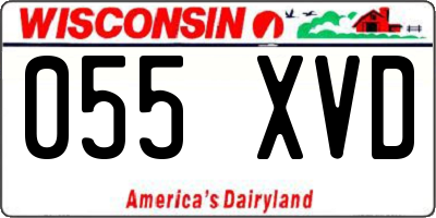 WI license plate 055XVD