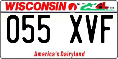 WI license plate 055XVF