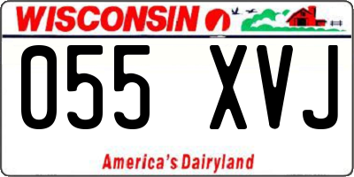 WI license plate 055XVJ