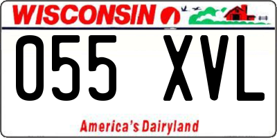 WI license plate 055XVL
