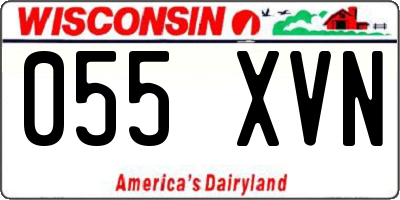 WI license plate 055XVN