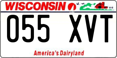 WI license plate 055XVT