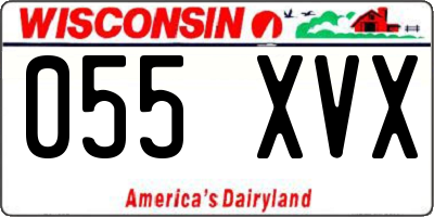 WI license plate 055XVX