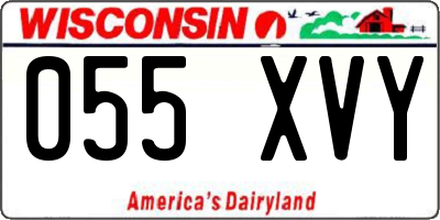 WI license plate 055XVY