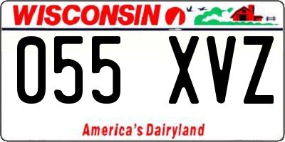 WI license plate 055XVZ