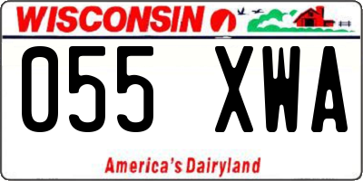 WI license plate 055XWA