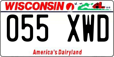 WI license plate 055XWD