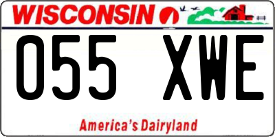 WI license plate 055XWE