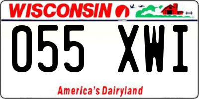 WI license plate 055XWI