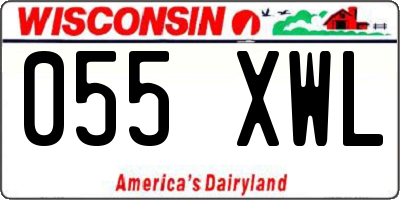 WI license plate 055XWL