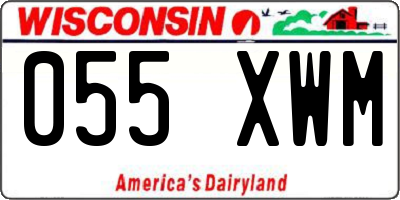 WI license plate 055XWM
