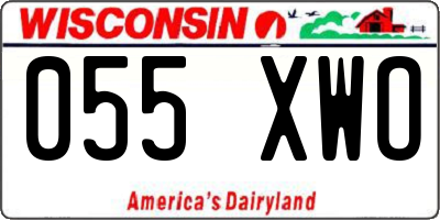 WI license plate 055XWO