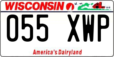 WI license plate 055XWP