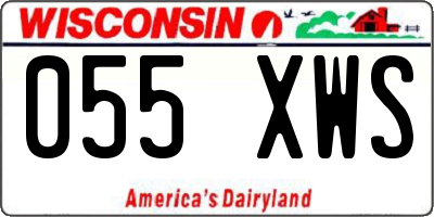 WI license plate 055XWS