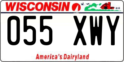 WI license plate 055XWY