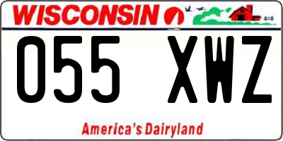 WI license plate 055XWZ