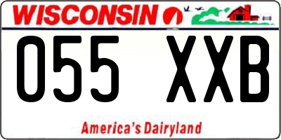 WI license plate 055XXB