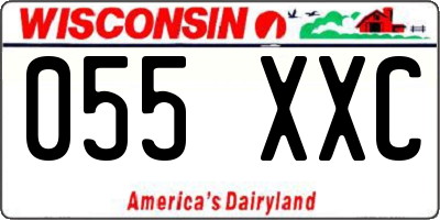 WI license plate 055XXC