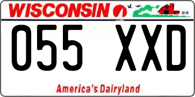 WI license plate 055XXD