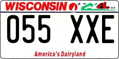WI license plate 055XXE