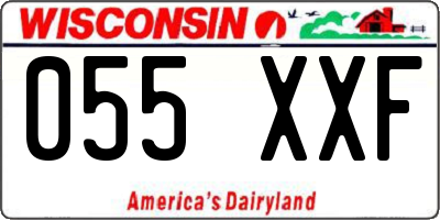 WI license plate 055XXF