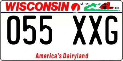 WI license plate 055XXG