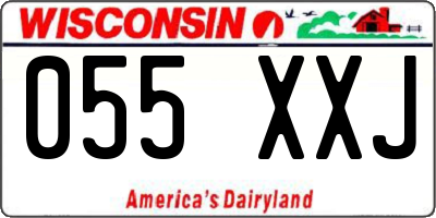 WI license plate 055XXJ