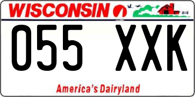 WI license plate 055XXK