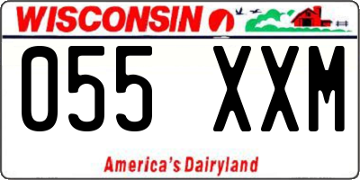 WI license plate 055XXM