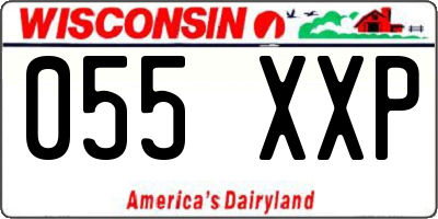 WI license plate 055XXP