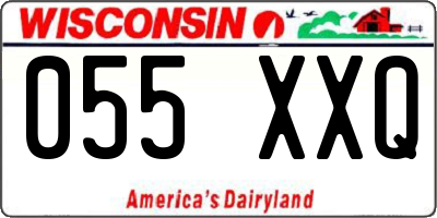 WI license plate 055XXQ