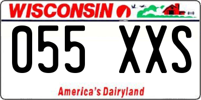 WI license plate 055XXS