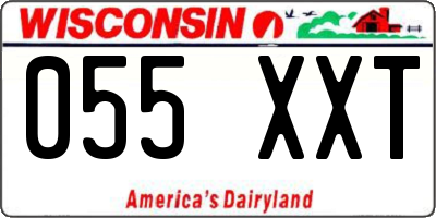 WI license plate 055XXT