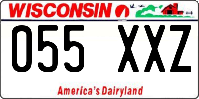 WI license plate 055XXZ