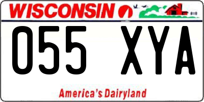 WI license plate 055XYA
