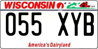 WI license plate 055XYB