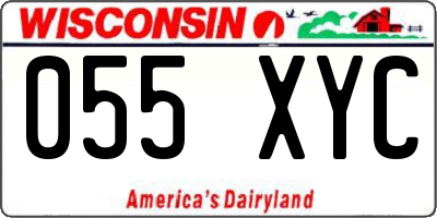 WI license plate 055XYC