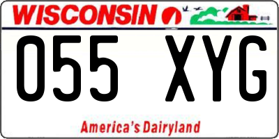 WI license plate 055XYG
