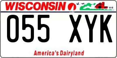 WI license plate 055XYK