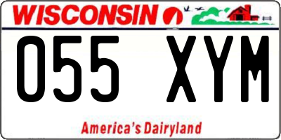 WI license plate 055XYM