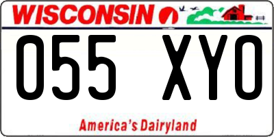 WI license plate 055XYO