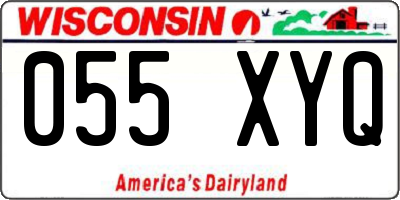 WI license plate 055XYQ