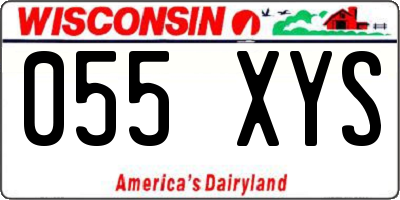 WI license plate 055XYS