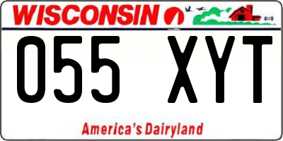 WI license plate 055XYT