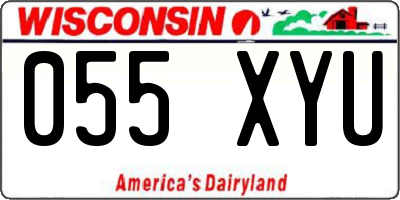 WI license plate 055XYU