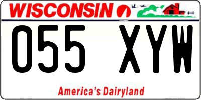 WI license plate 055XYW