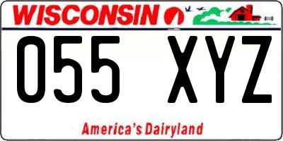 WI license plate 055XYZ