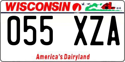 WI license plate 055XZA