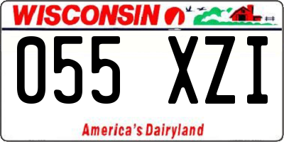 WI license plate 055XZI
